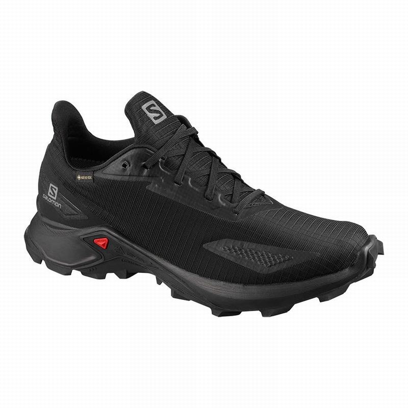 Salomon Israel ALPHACROSS BLAST GTX - Mens Trail Running Shoes - Black (LAVS-01674)